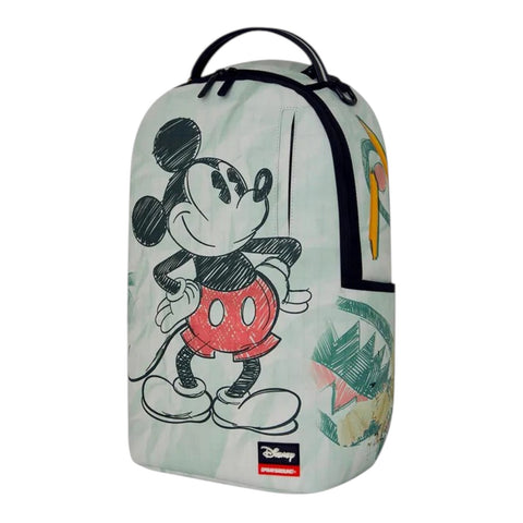 DISNEY OLD SCHOOL MICKEY SKETCH RUCKSACK 910B9128NSZ GREEN SPRAYGROUND