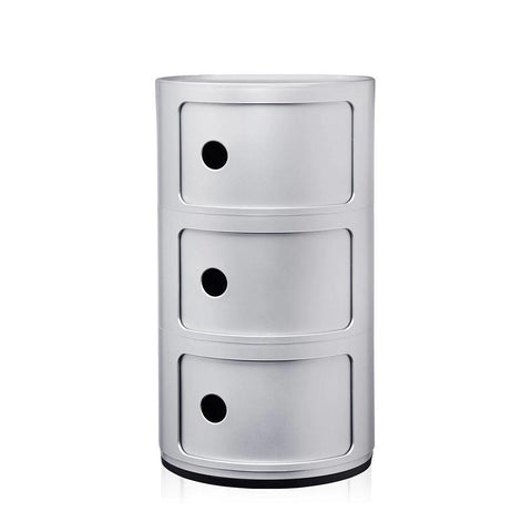 MODULAR NACHTTISCH 3 ELEMENTE 04967SI KARTELL SILBER
