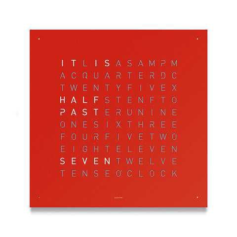 QLOCKTWO CLASSIC 45X45 QT4 PANNELLO ROSSO