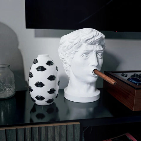 VASO MOUTH BLACK 22 CM ART. VASE22-1209 BLOGO