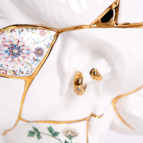 VASO IN PORCELLANA KINTSUGI HEAD SHE  09946  SELETTI
