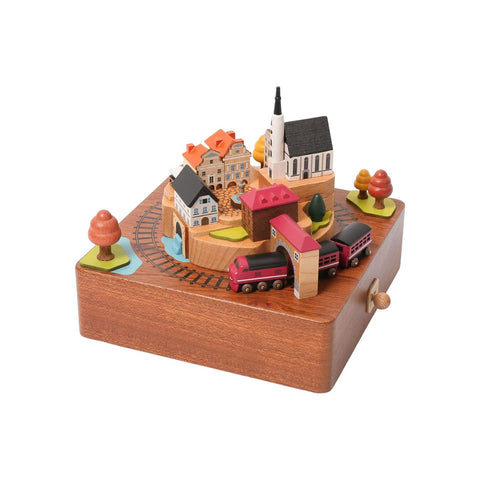 HERBSTZUG-SPIELUHR ART. 1039912 WOODERFULLIFE BRAUN