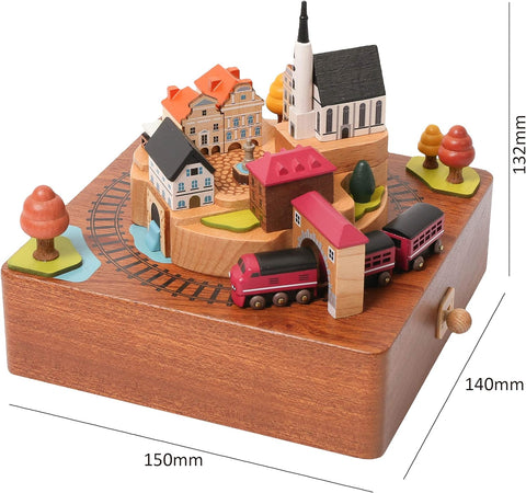 HERBSTZUG-SPIELUHR ART. 1039912 WOODERFULLIFE BRAUN