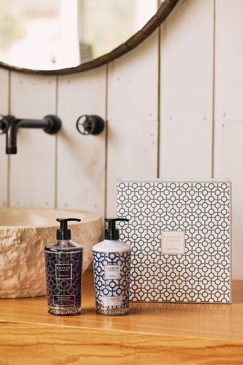 GESCHENKBOX GENTLEMEN KÖRPER- &amp; HANDLOTION + HANDWASCHGEL BAOBAB MULTICOLOR