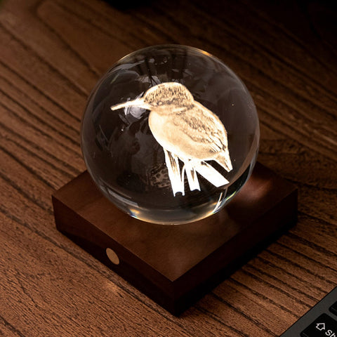 LICHT LICHT 3D KINGFISHER BOAT ART. G025KF BERNSTEIN KRISTALL MEHRFARBIG