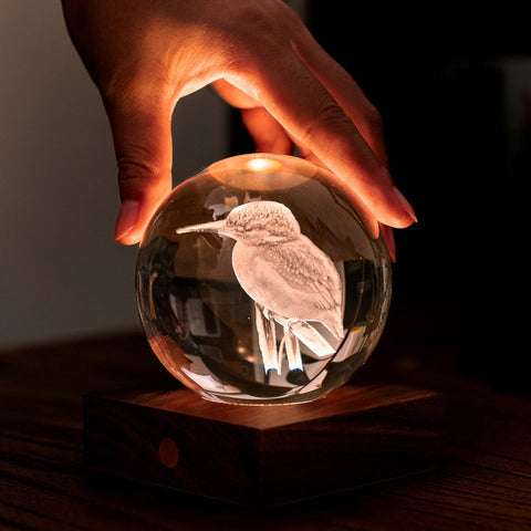 LICHT LICHT 3D KINGFISHER BOAT ART. G025KF BERNSTEIN KRISTALL MEHRFARBIG