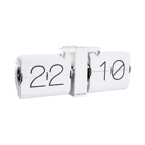 Flip Clock Uhr ohne Gehäuse matt 36 x 8,5 x 14 cm Box 32 KA5602WH Karlsson weiß