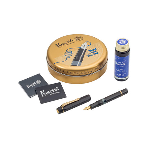 FÜLLFEDERHALTER AL SPORT KOLBENFÜLLER STARTER SET B ART. 11000342 KAWECO SCHWARZ