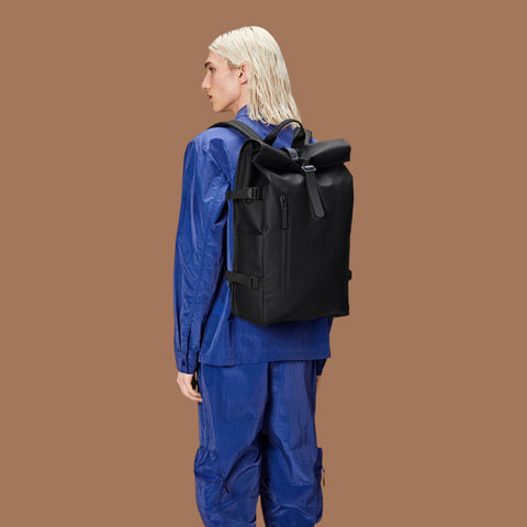 ROLLTOP RUCKSACK LARGE W3 14590 RAINS SCHWARZ