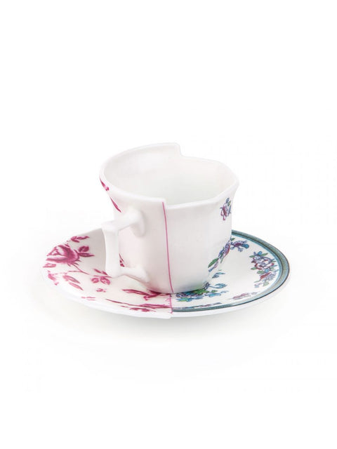 SELETTI HYBRID 09742 Kaffeetasse und Untertasse aus Porzellan