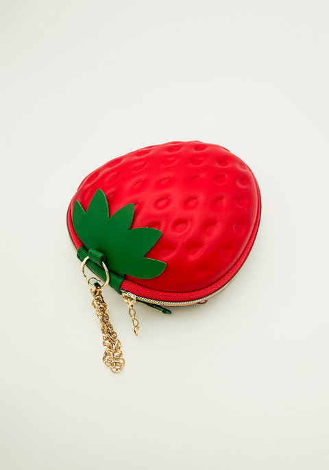 GELDBÖRSE OBST/GEMÜSE FRISCHE ERDBEERE LEDER YUP! ROT