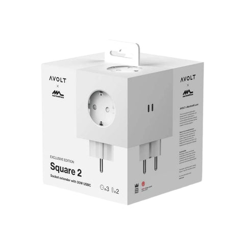 SQUARE 2 USB C-BUCHSE OPAL WEISS BUCHSE F VOLT