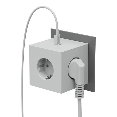 SQUARE 2 USB C-BUCHSE OPAL WEISS BUCHSE F VOLT
