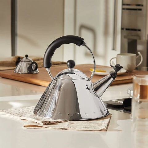 BOLLITORE CON UCCELLINO NERO 9093B ALESSI