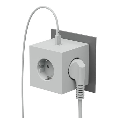 PRESA SQUARE 2 USB C GOTLAND GREY SOCKET F AVOLT