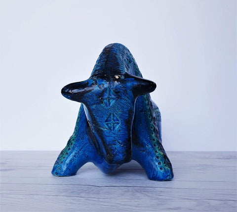STIERFIGUR CM.32 RIMINI BLAU ALDO LONDI ART. ZZ999-14 BITOSSI CERAMICHE BLAU
