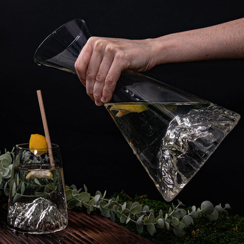 TOPOGRAPHIC CARAFE MONTE BIANCO ALAKAN MAKER TRANSPARENT