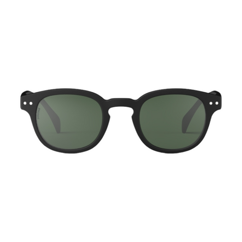 IZIPIZI SUN POLARISIERTE BRILLE MOD. C SCHWARZ-GRÜNE GLÄSER