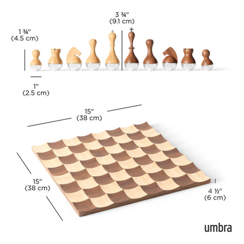 WOBBLE SCHACHSPIEL 377601-656 UMBRA NUSSBRAUN