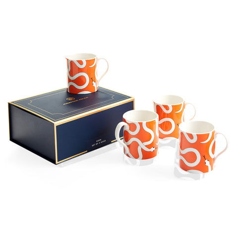 EDEN BECHER 4ER SET ART. 33119 JONATHAN ADLER ORANGE 
