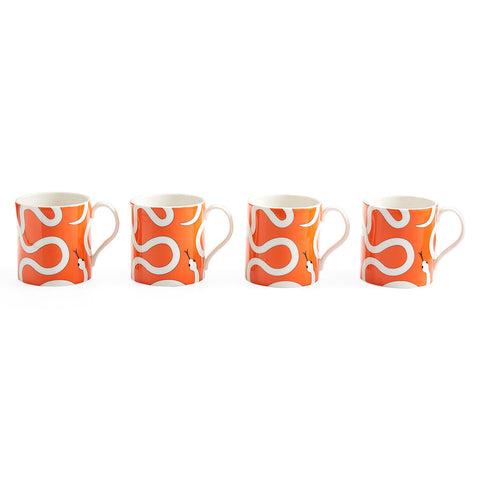 EDEN BECHER 4ER SET ART. 33119 JONATHAN ADLER ORANGE 