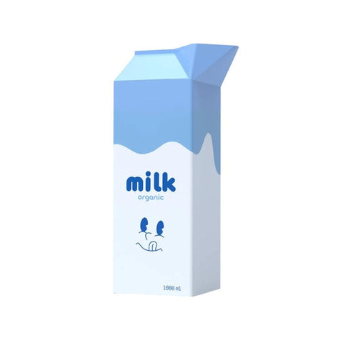Milchflüssigkeit Markt blaues Glas