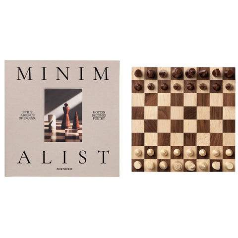 WOOD CHESS THE MINIMALIST PRINTWORKS ART. PW00766