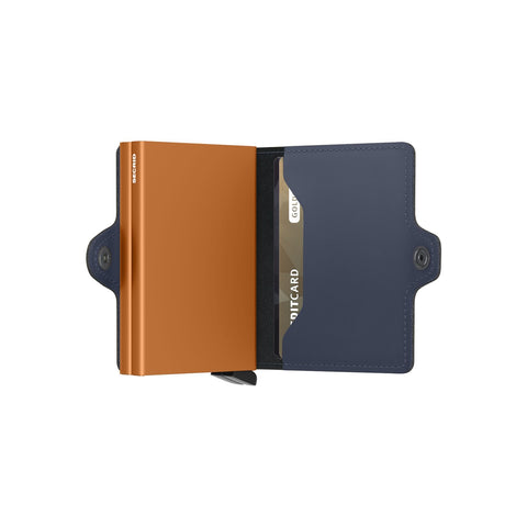 TWINWALLET SECRID MATTE NACHTBLAU-ORANGE 