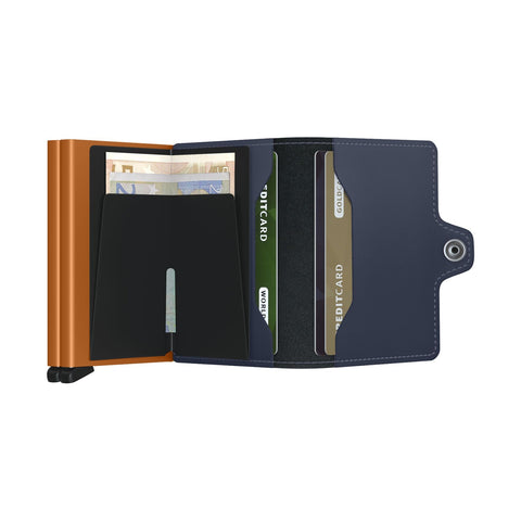 TWINWALLET SECRID MATTE NACHTBLAU-ORANGE 