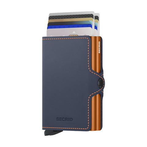 TWINWALLET SECRID MATTE NACHTBLAU-ORANGE 