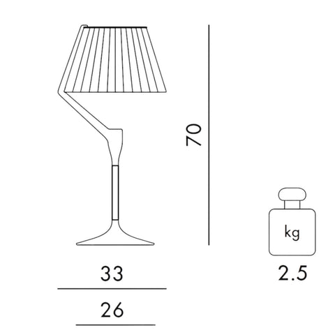 LAMPADA TAVOLO ANGELO STONE CHAMPAGNE 09405/BL KARTELL BROWN