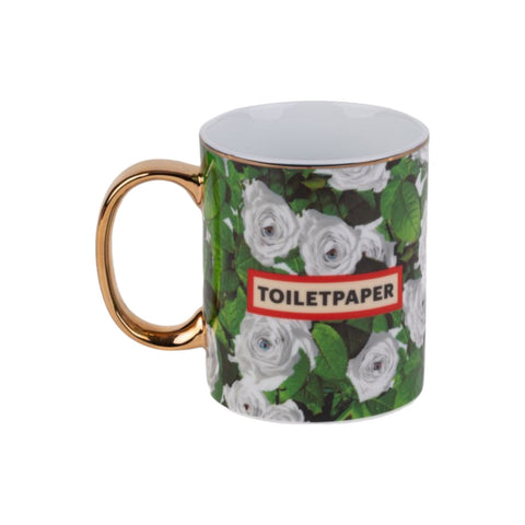 TAZZA PORCELLANA TOILETPAPER HOME ROSES ART 17218 SELETTI