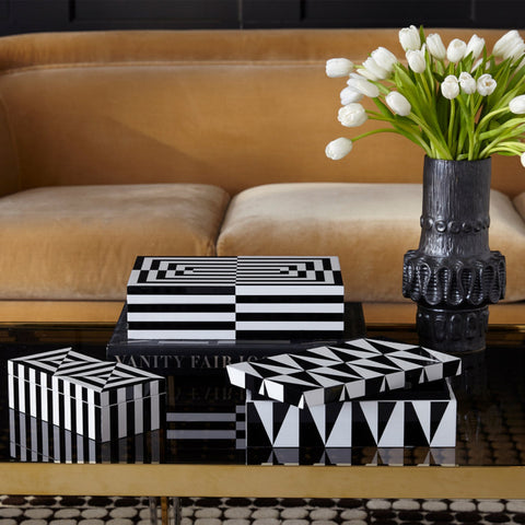 JONATHAN ADLER MEDIUM OP ART LACKBOX 27297