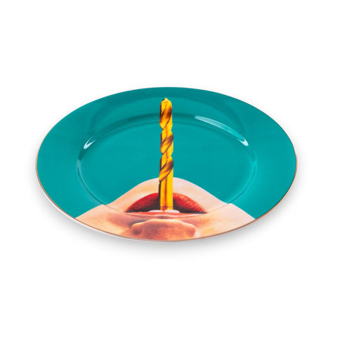 SELETTI DRILL 16912 TOILETTENPAPIER-PORZELLANTELLER