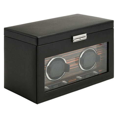 ROADSTER DOPPEL-UHRENBEWEGER UHRENBOX MIT AUFBEWAHRUNG 457256 WOLF SCHWARZ