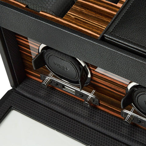 ROADSTER DOPPEL-UHRENBEWEGER UHRENBOX MIT AUFBEWAHRUNG 457256 WOLF SCHWARZ