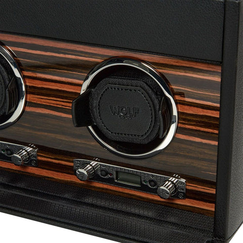 ROADSTER TRIPLE WATCH WINDER UHRENBOX MIT AUFBEWAHRUNG 457356 WOLF BLACK