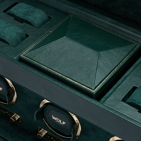 BRITISH RACING TRIPLE WATCH WINDER UHRENBOX 792341 WOLF 1834 GRÜN