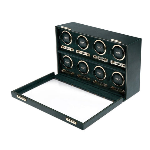 British Racing 8-teiliger Uhrenbeweger, Uhrenbox, 792541, Wolfsgrün