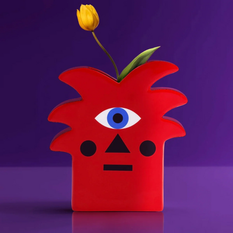 QEEBOO OGGIAN ROTE PALMENVASE 