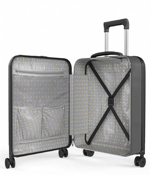 TROLLEY FLEX SPINNER CABIN GRÖSSE 21 SCHWARZ 4 RÄDER ROLLINK