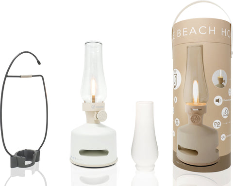 LED-Laternen-Lautsprecher mit Bluetooth, Perlweiß, MORI MORI