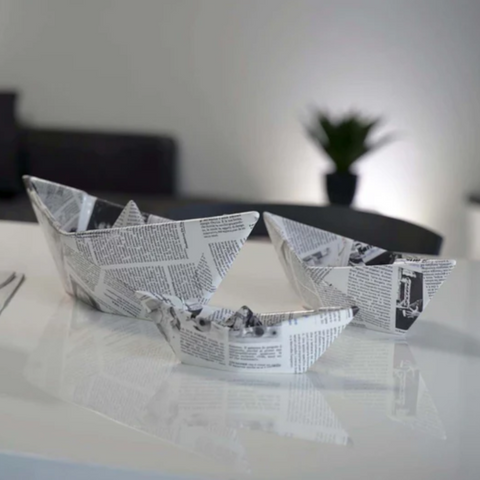 GROSSES ORIGAMI-BOOT IL REMSTO DEL PUG CRESCENTINI KERAMIK ART. 2472