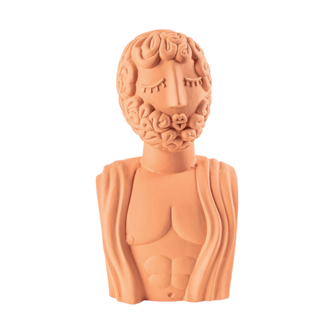 TERRAKOTTA-BÜSTE EINES MANNES SELETTI CM 24X20 H 45 ART 11512