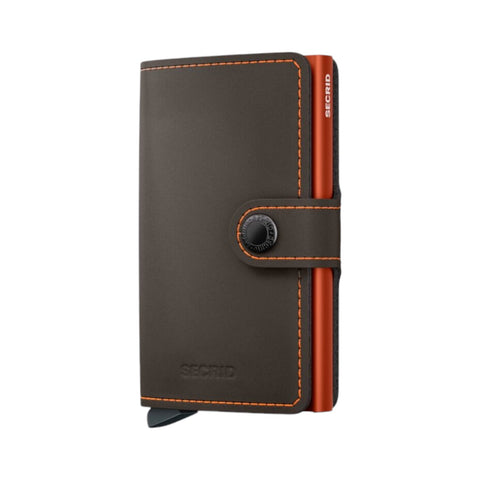 MINIWALLET MATTE TRÜFFEL &amp; ORANGE SECRID
