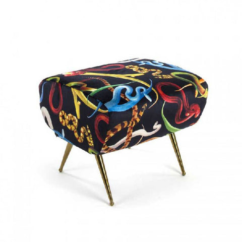 POUF SHIT 51X46 H 42 16102 SELETTI SCHWARZ