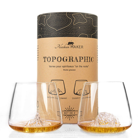 BICCHIERI TOPOGRAPHIC SET 2 BICH ZUGSP/WATZMANN ALASKAN MAKER MULTICOLOR