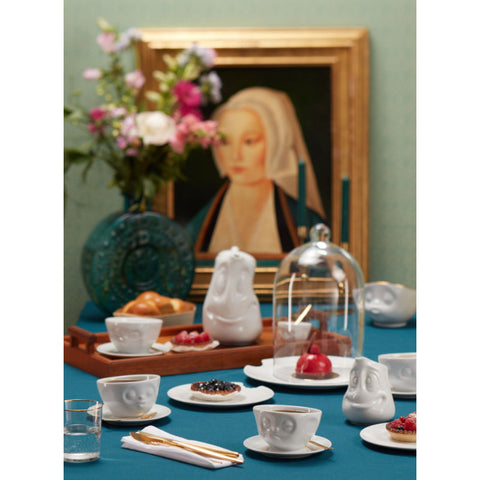 TAZZA COFFEE CUP LAUGHING T014701 TASSEN WHITE