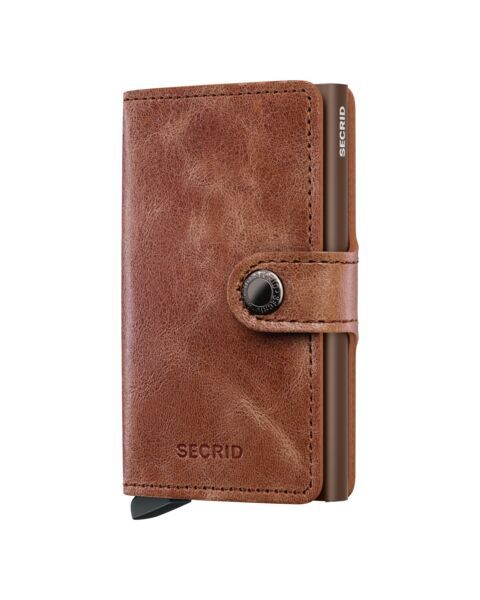VINTAGE MINIWALLET GELDBÖRSE COGNAC-BRAUN SECRID BRAUN