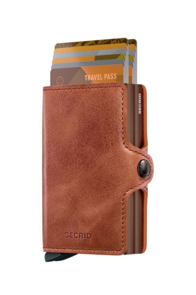 TWINWALLET VINTAGE GELDBÖRSE COGNAC-BRAUN SECRID BRAUN